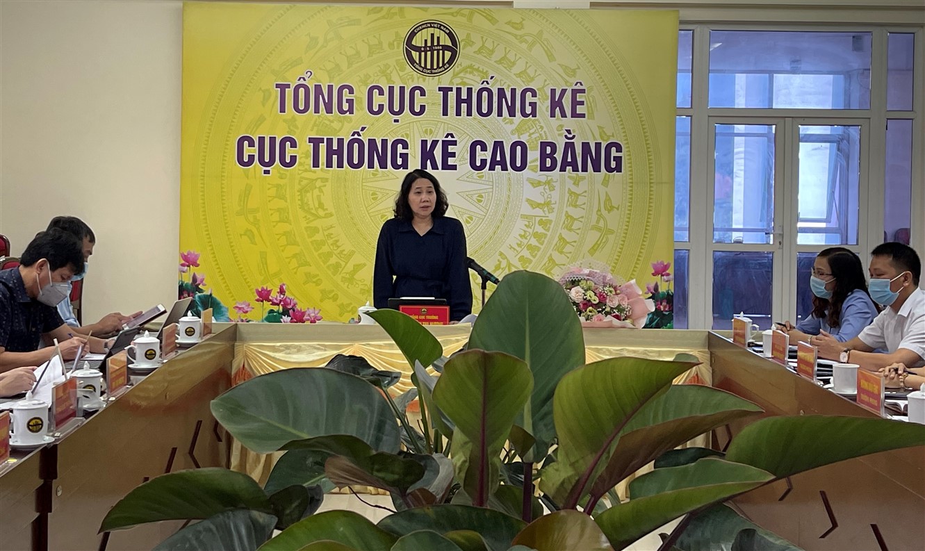 Đoàn công tác Tổng cục Thống kê làm việc với Cục Thống kê tỉnh Cao Bằng